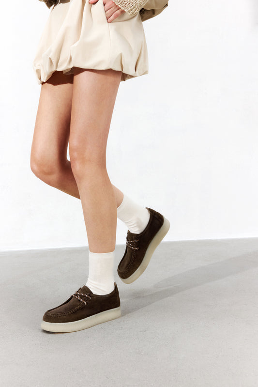 Loafers - Suede Platform Loafer C3376