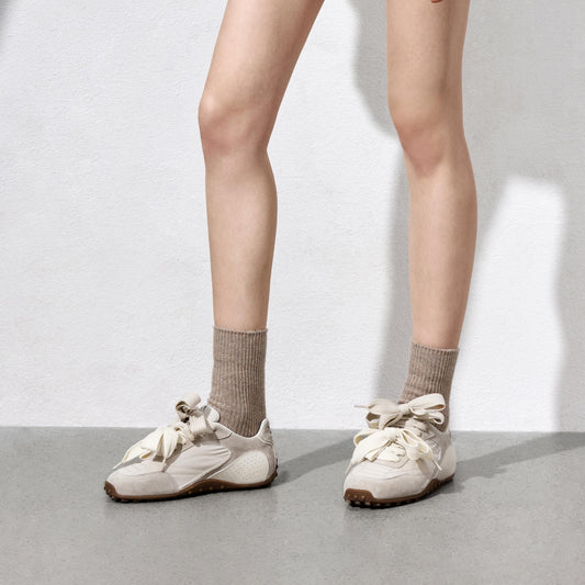 Sneakers - Butterfly Crisp Ballet Style Casual Sneakers S1211