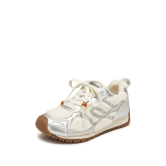 Sneakers - Retro Furry Warm Casual Flat Shoes J2570