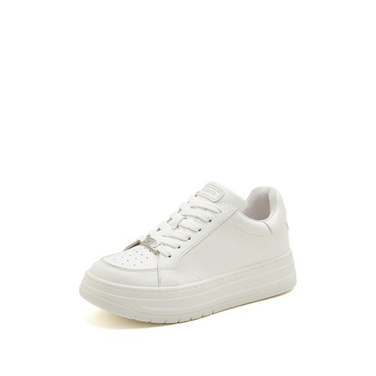 Sneakers - Leather S-Buckle Thick Sole Sneaker EHF01