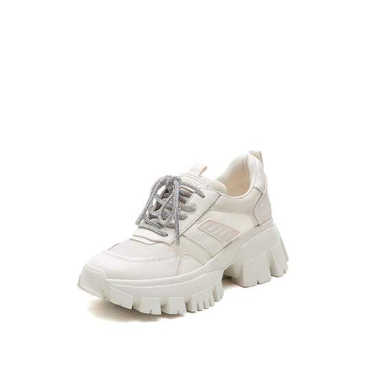 Sneakers - Glittery Laces Chunky Sole Sneaker ECE11