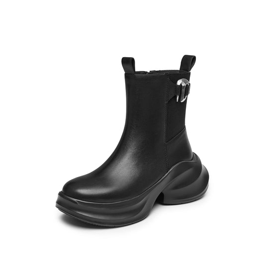 Staccato x Heliot Emil - Emil Platform Leather Charles Boots EAI04