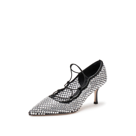 Mary Janes - "Dreamcatcher" Pointed-Toe Stiletto Mary Jane Pumps EC130