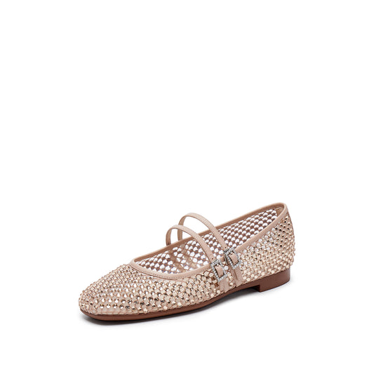Mary Jane - Vive Mesh "Fairy" French Elegance Leather Flats EPQ16