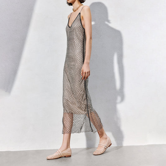 Mary Jane - Vive Mesh "Fairy" French Elegance Leather Flats EPQ16