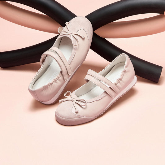 Mary Janes - "Sweet Bow" Lambskin Adjustable Flats EPN15