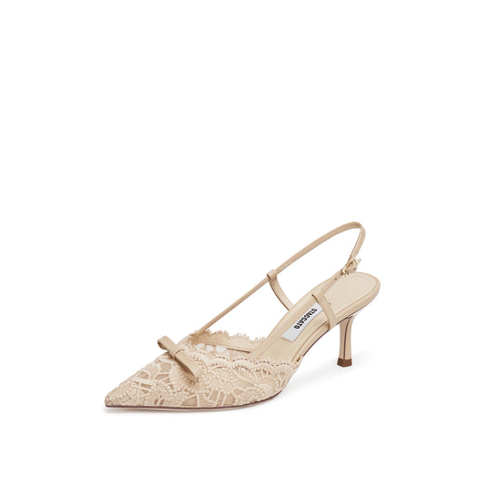Heels - "Burano Lace" French Bridal Sandals EC134