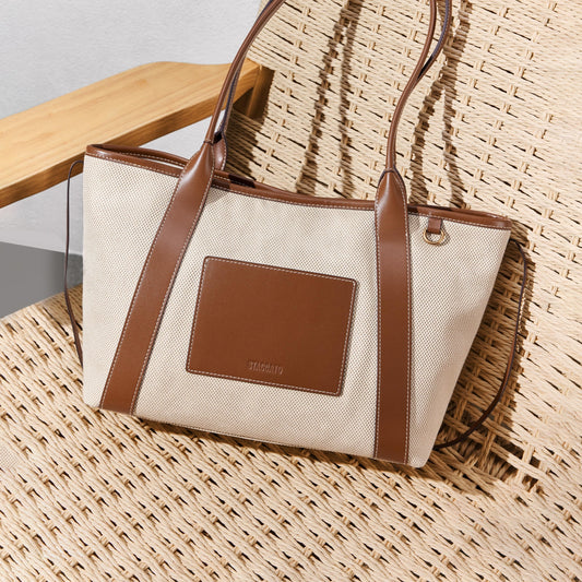 Tote Bag - Apricot Large Capacity Shoulder Bag X8222