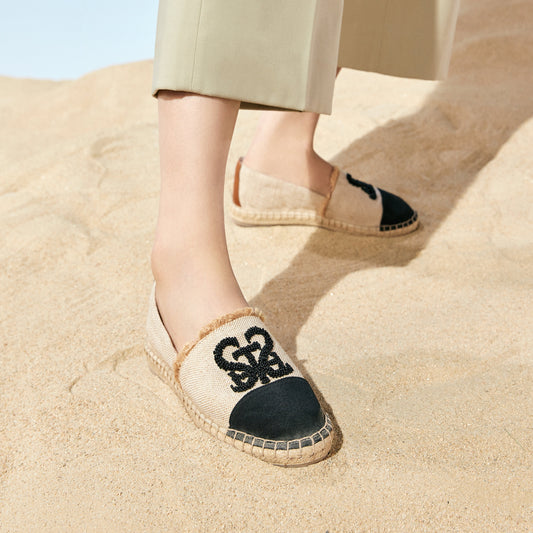 Fisherman Shoes - EspaEase Glint Tweed Style Casual Flats 9UA76