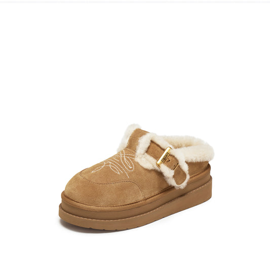 Birken - Birkenstock furry thick-soled warm shoes EIY04