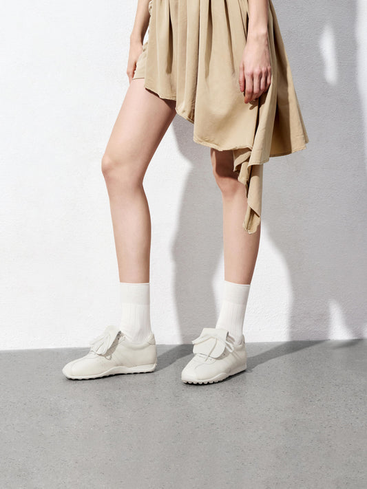 Sneakers - Retro Leather Stitching Detail German Trainers F0161