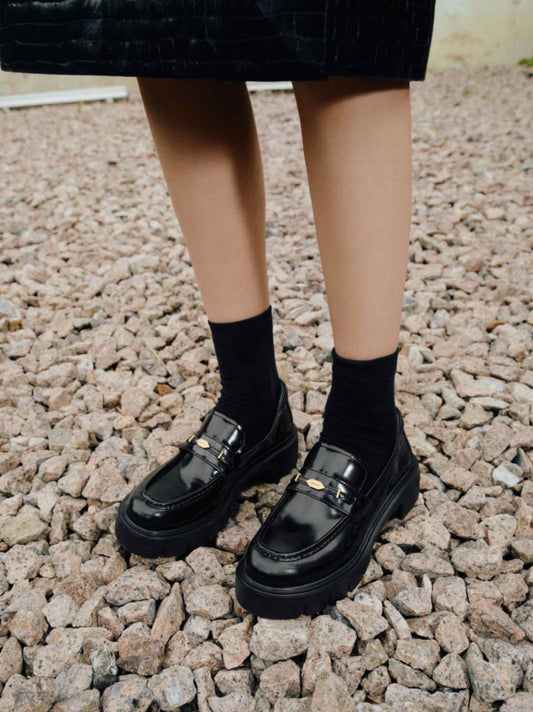 Loafers - Modform Crest - Platform Chunky Slip-On Loafers EGB27