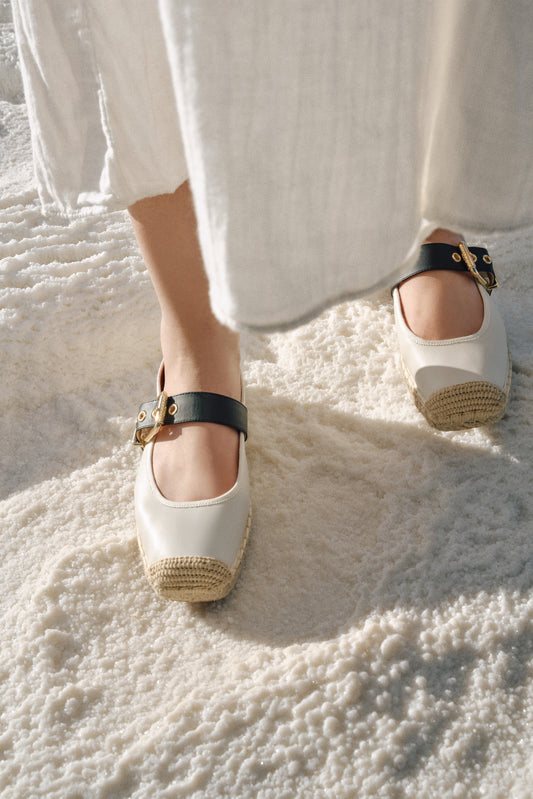 Espadrilles - Metal Buckle Mary Jane Espadrilles