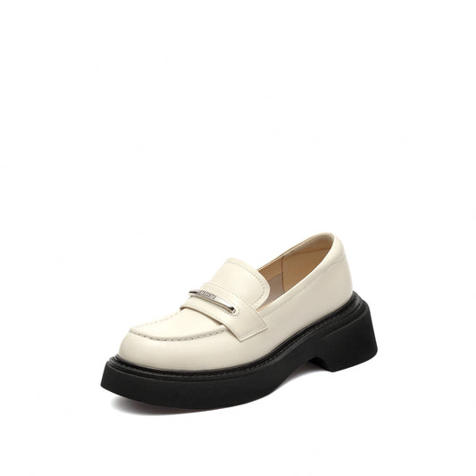 Loafers - Leather Chunky Sole Slip-On Loafer