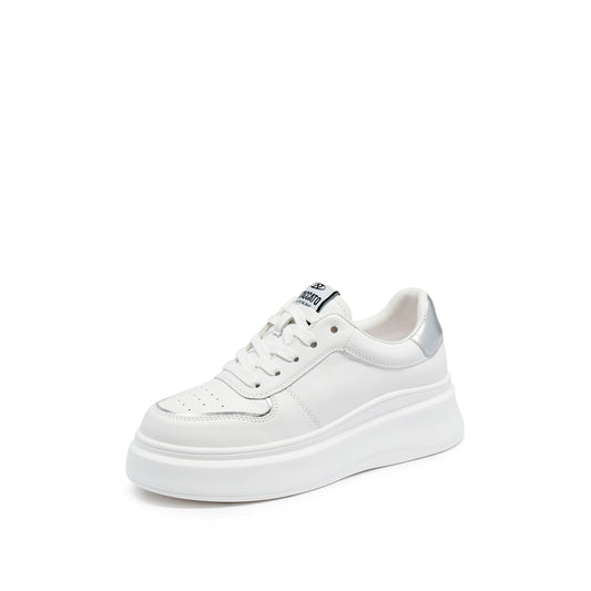 Sneakers - Leather Upper Chunky Sole Sport-Casual Sneakers