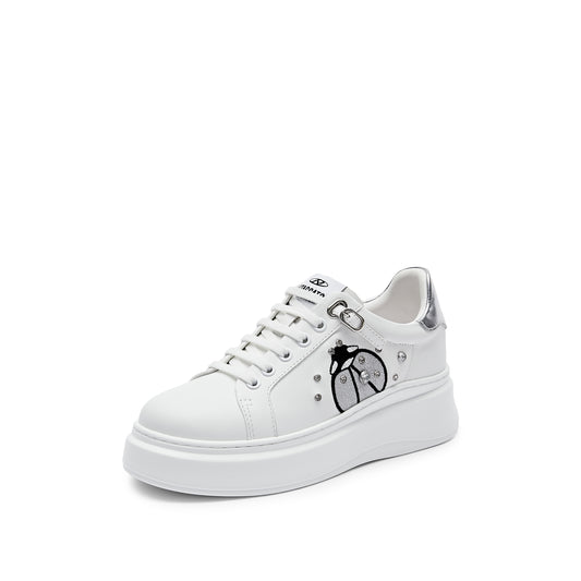 Sneakers -    Lace Up Sneakers With Crystal Beetle