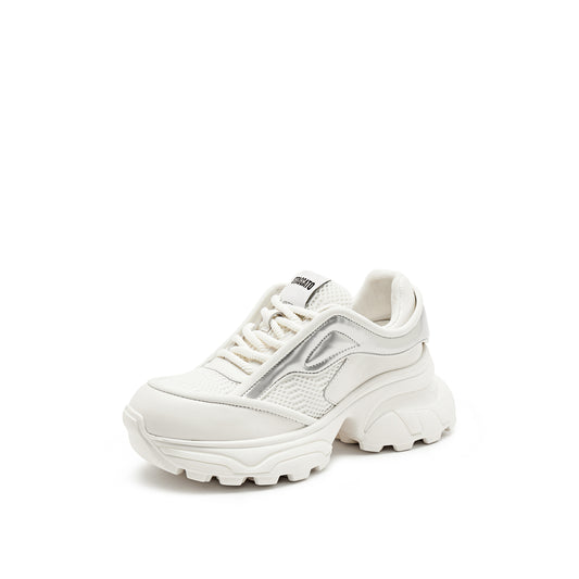 Sneakers - Multi-Material Chunky Sole Sneaker