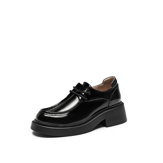 Loafers -  Round Toe Platform Oxford Loafers