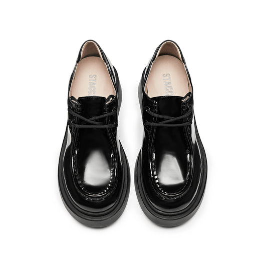 Loafers -  Round Toe Platform Oxford Loafers