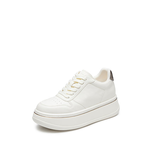 Sneakers - White Casual Chunky Platform Sneakers