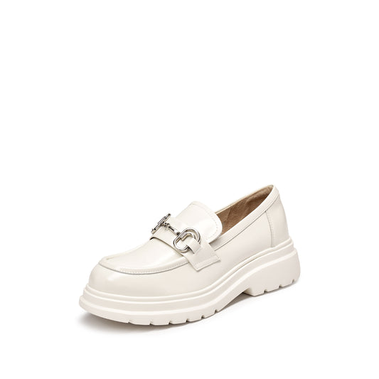 Loafers - Retro Horsebit Thick Sole Slip-On Loafer