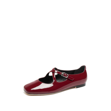 Mary Janes - "Alice" French Retro Leather Flats R0522