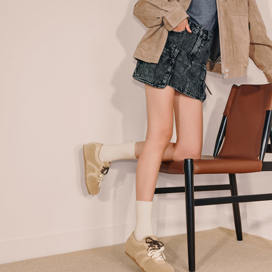Sneakers - Retro Furry Sports Casual Flats S2901