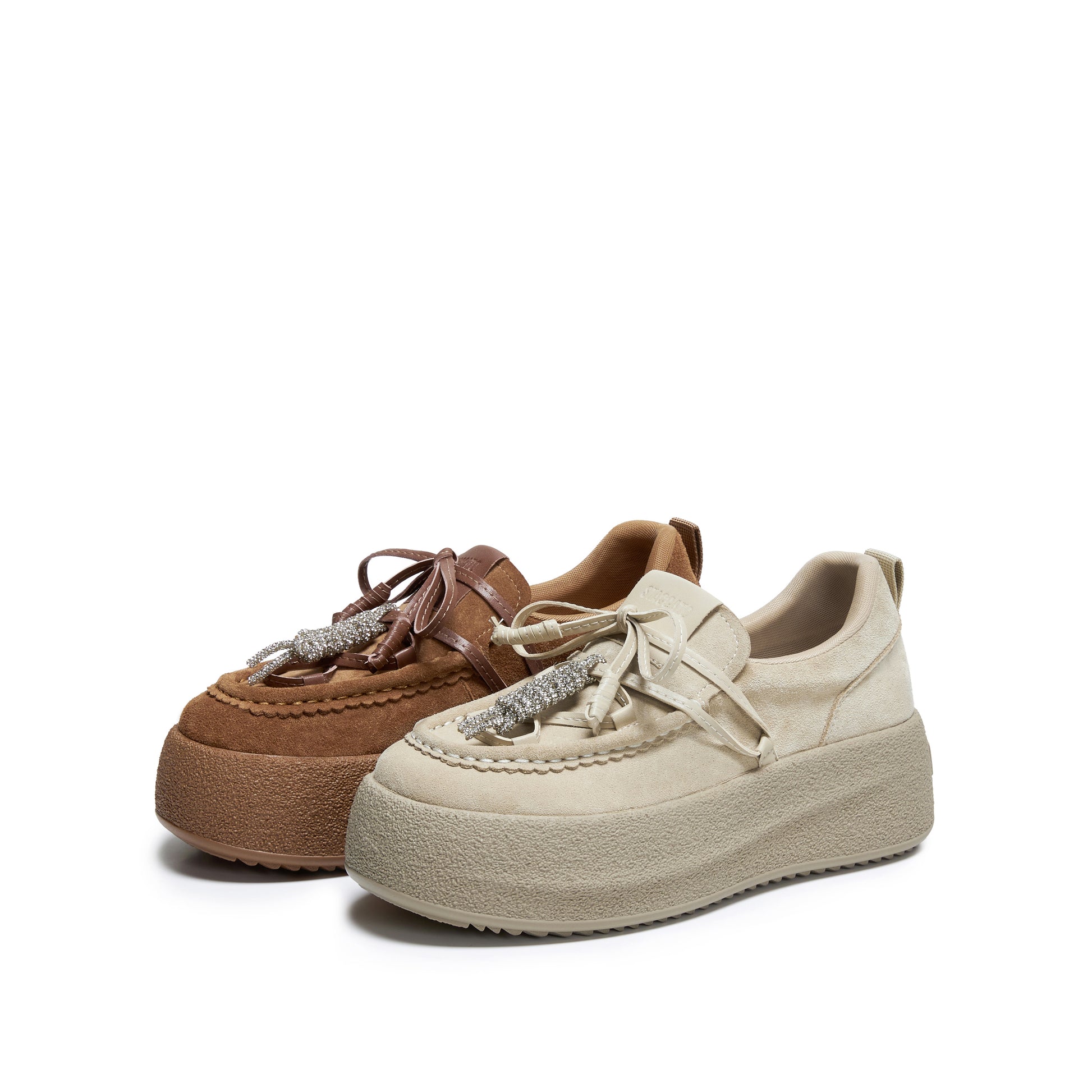 STACCATO Retro Platform Sneakers - Vintage Apricot