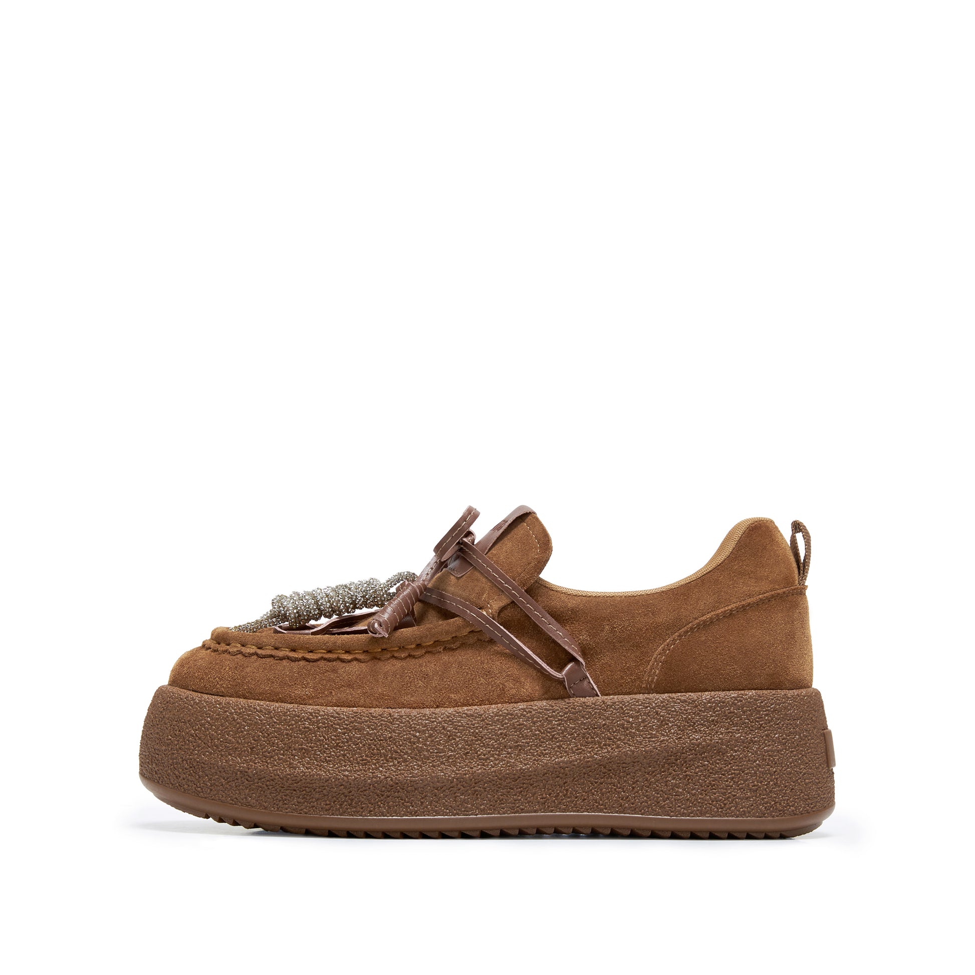 STACCATO Retro Platform Sneakers - Coffee Brown