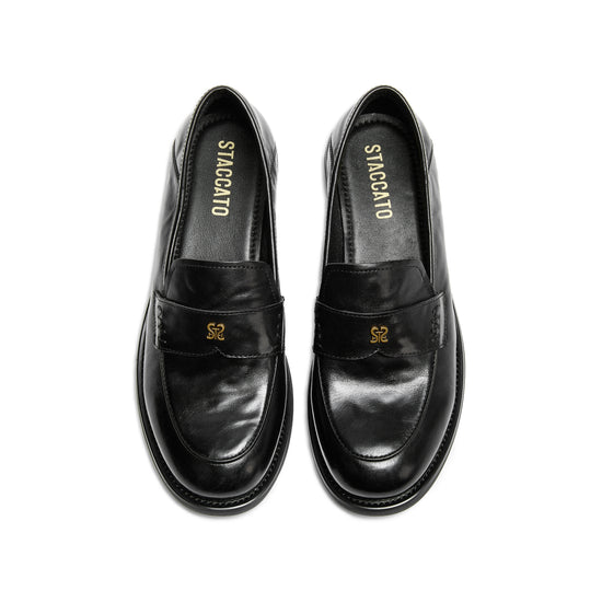 STACCATO British Platform Loafers - Quiet Luxury Black
