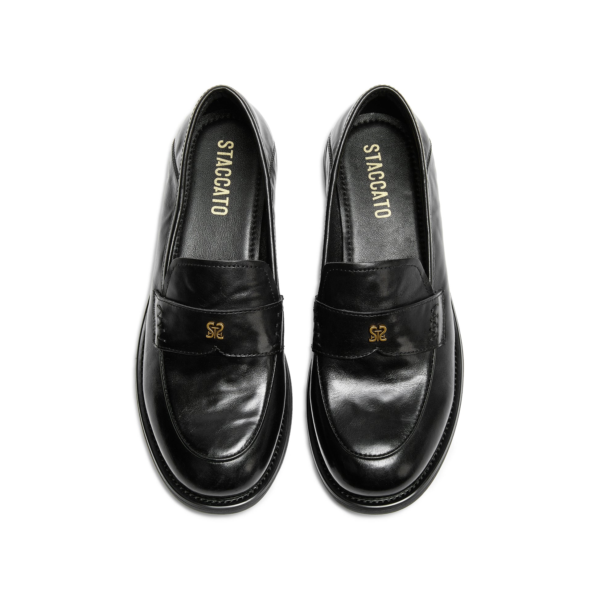 STACCATO British Platform Loafers - Quiet Luxury Black