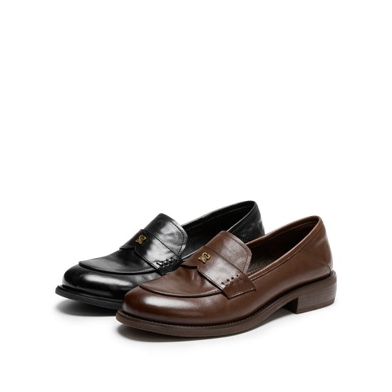 STACCATO British Platform Loafers - Quiet Luxury Black
