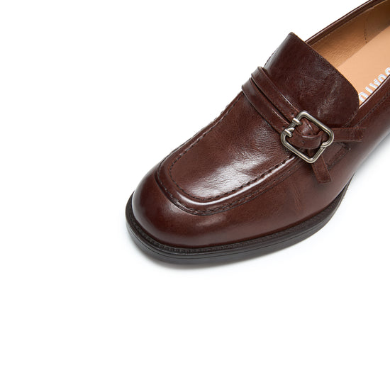 STACCATO Platform Loafers - Cocoa Brown