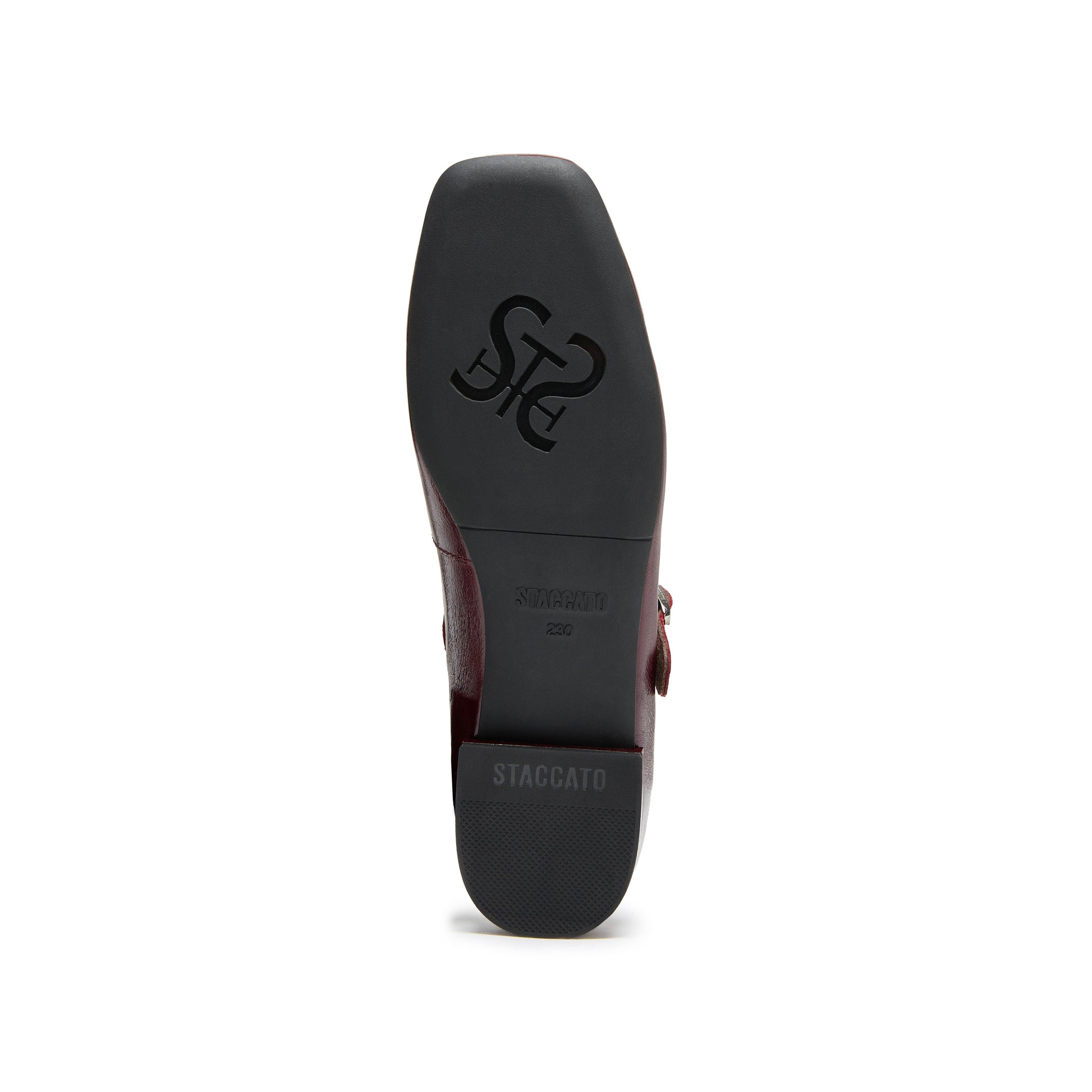 STACCATO Fashion Mary Jane Flats - Burgundy Red