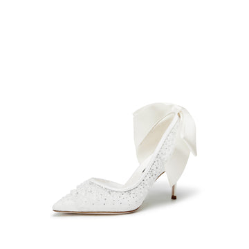 STACCATO x VERA WANG Bow High Heel Pumps - H1302CQ6 - Elegant White