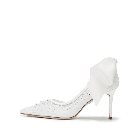 STACCATO x VERA WANG Bow High Heel Pumps - H1302CQ6 - Elegant White