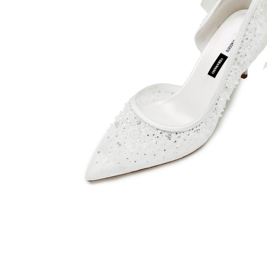 STACCATO x VERA WANG Bow High Heel Pumps - H1302CQ6 - Elegant White