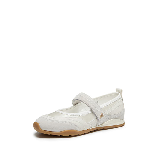 Classic White STACCATO mary jane flats, product view