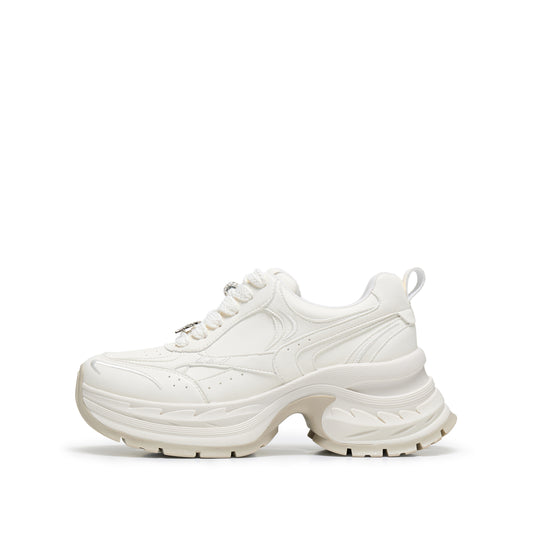 STACCATO Platform Dad Sneakers - Cream Frost White
