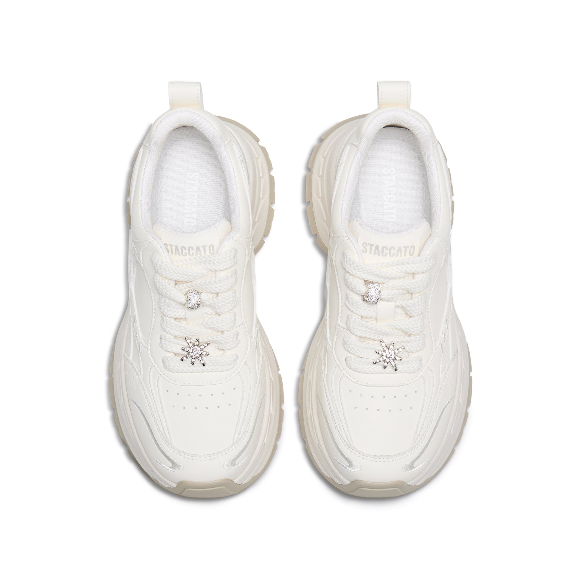 STACCATO Platform Dad Sneakers - Cream Frost White