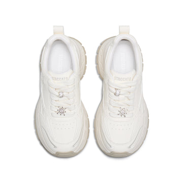 STACCATO Platform Dad Sneakers - Cream Frost White
