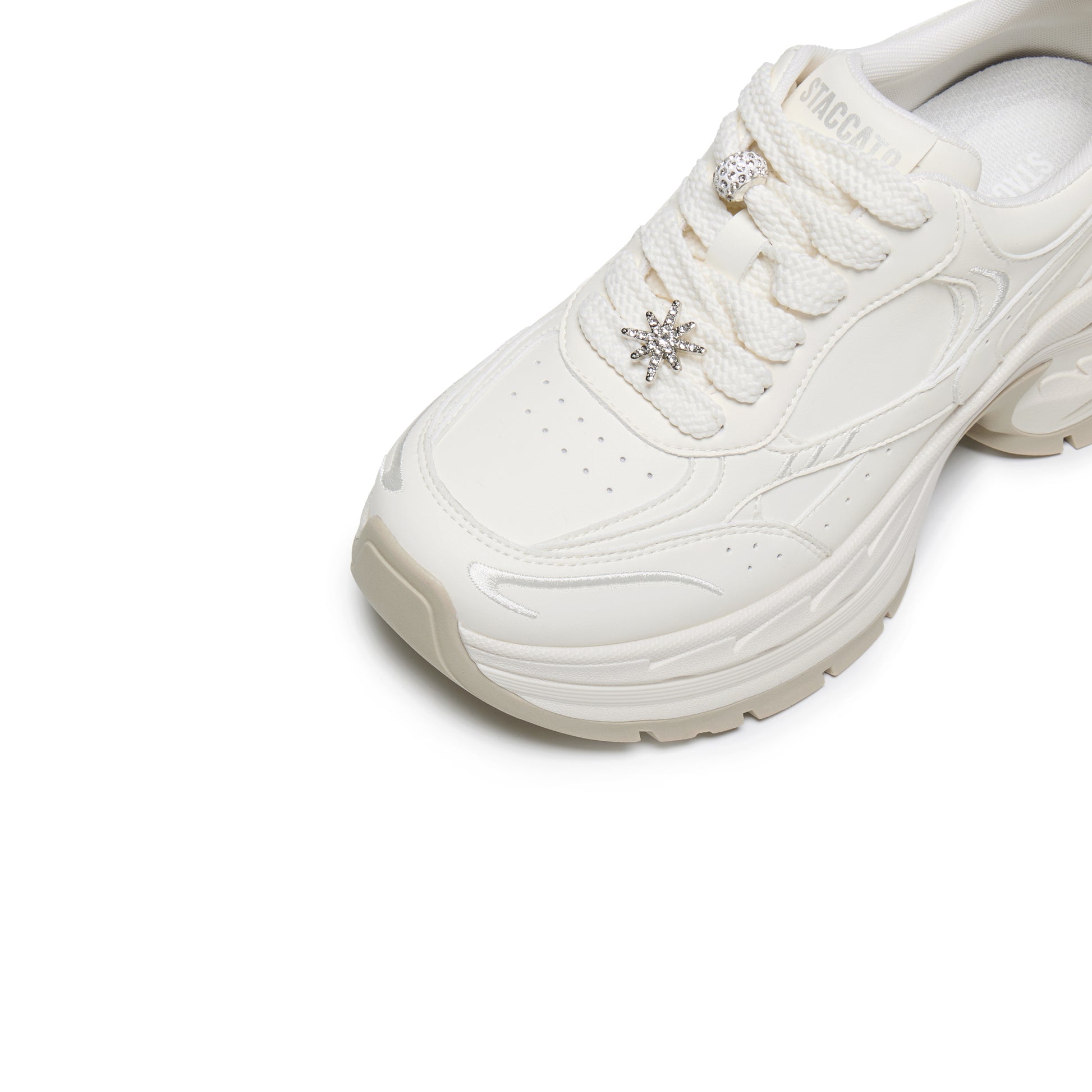 STACCATO Platform Dad Sneakers - Cream Frost White