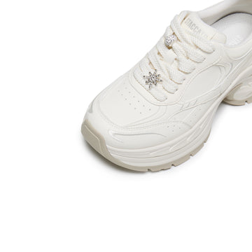 STACCATO Platform Dad Sneakers - Cream Frost White