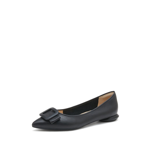 Flats - Leather Pointed Toe Slip-On Flats