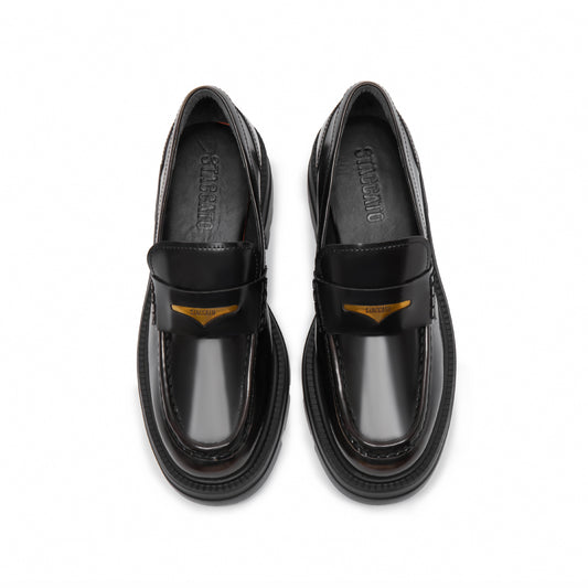 Bolt Chic - Leather Slip-On Loafers EEZ22