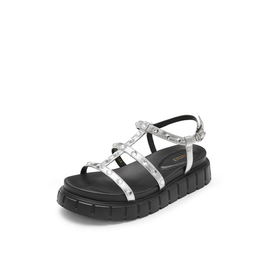 Sandals - Crystal Embellished Multi Strap Sandals  EJO22