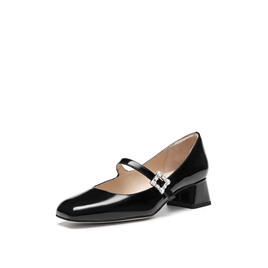 Mary Jane - Fortea Bare - Chunky Block Heel Square Toe Mary Jane Pumps EVT04