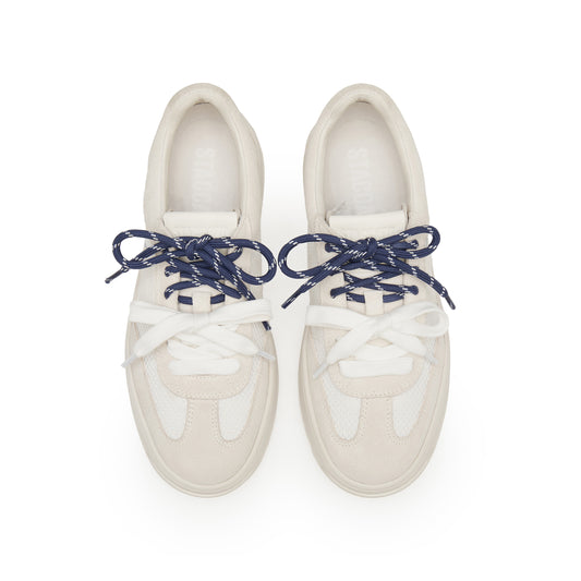 Sneakers - Colorblocked Panelled Chunky Sole Sneaker with Contrast Laces