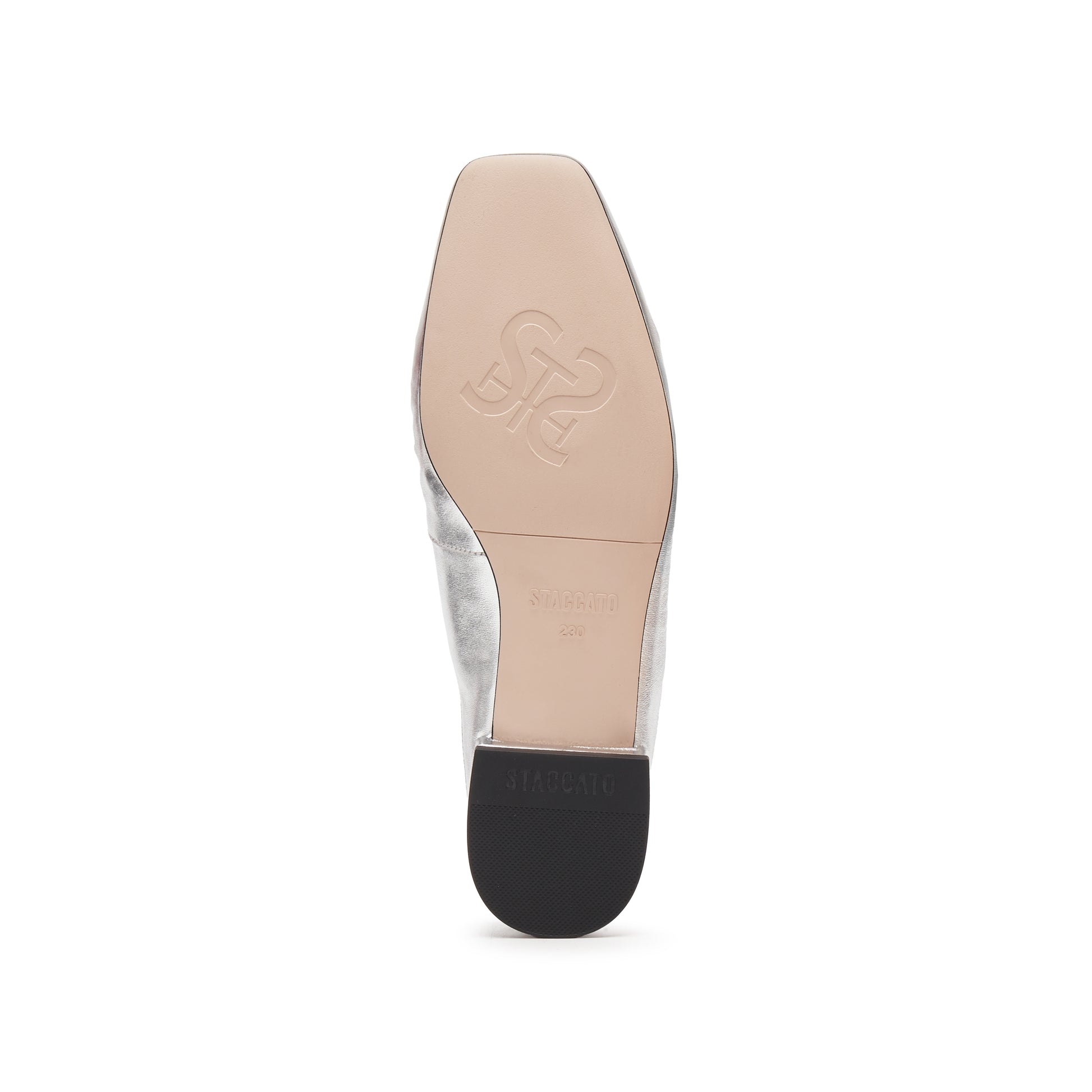 STACCATO Pleated Metallic Mule Sandals - EUE18AH5 - Starlight Silver
