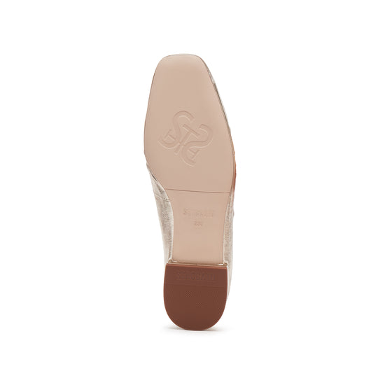 STACCATO Pleated Metallic Mule Sandals - EUE18AH5 - Champagne Gold